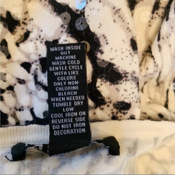 INC Animal Print Sequins Cardigan Sz M - Picture 6 of 7